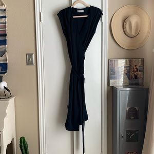 Everlane Black Japanese Go Weave Wrap Dress